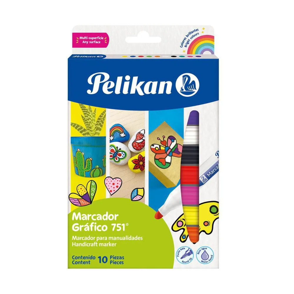 Marcadores Gráficos 751 Pelikan X 10