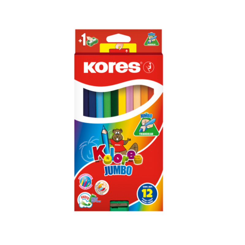 Caja De Colores Kores Jumbo X 12 Caja De Colores Kores Jumbo X 12