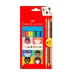 Caja de Colores Fabercastell Caras y Colores x 12 + 6 especiales