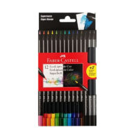 Caja de Colores Fabercastell Supersoft x 12 + 2 lápices negros