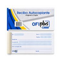 Talonario de Recibo Autocopiante Original y Copia