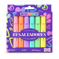 Resaltadores Scribe Incolors Pastel x 6 Unidades