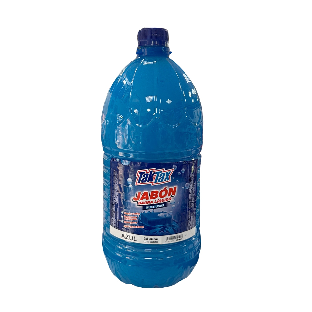 jabon barra liquido multiusos taktax azul x 3800 ml