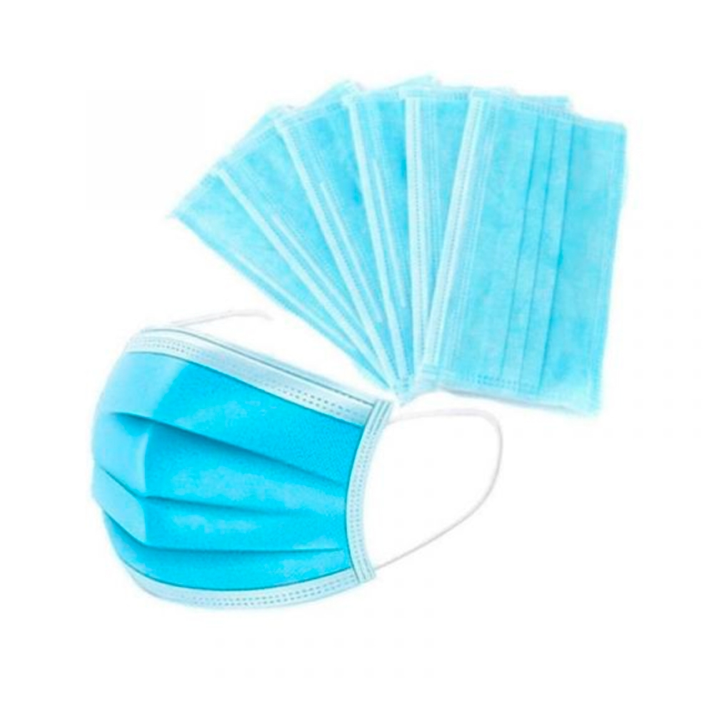 Tapabocas Desechables Azules x 50 ud