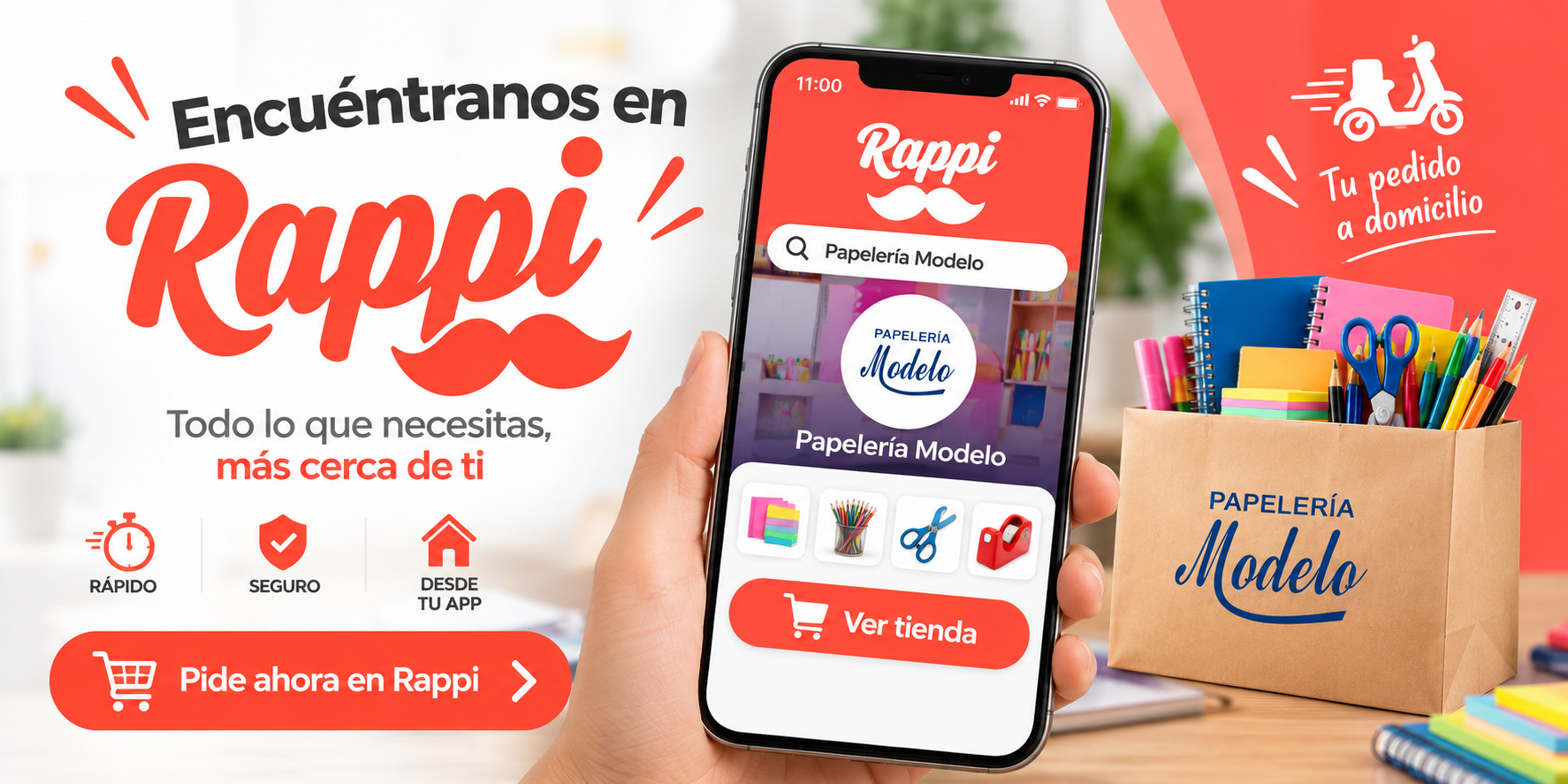 rappi papeleria modelo
